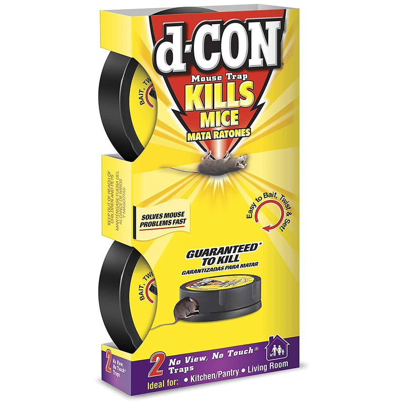 D-Con Covered Snap Trap For Mice - 2 pk