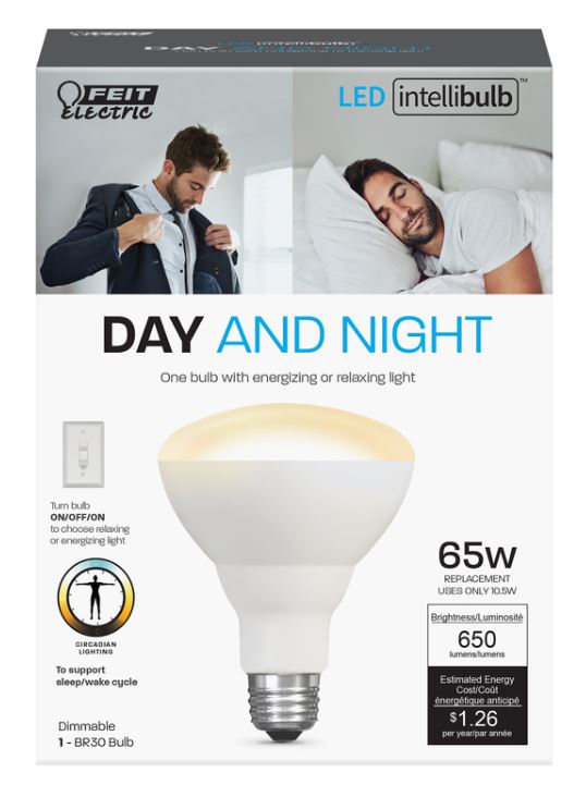 FEIT Electric Intellibulb BR30 E26 (Medium) LED Smart Bulb Color Changing 65 Watt Equivalence