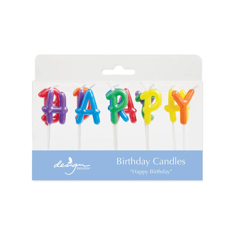 Birthday Letters–Rainbow Foil Sculpted Candles