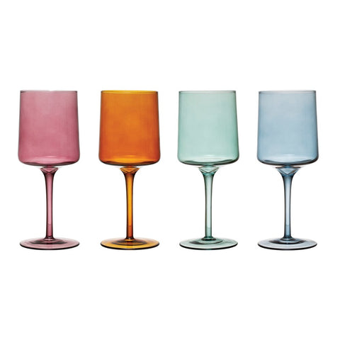Mid-Century Stemmed Wine Glass