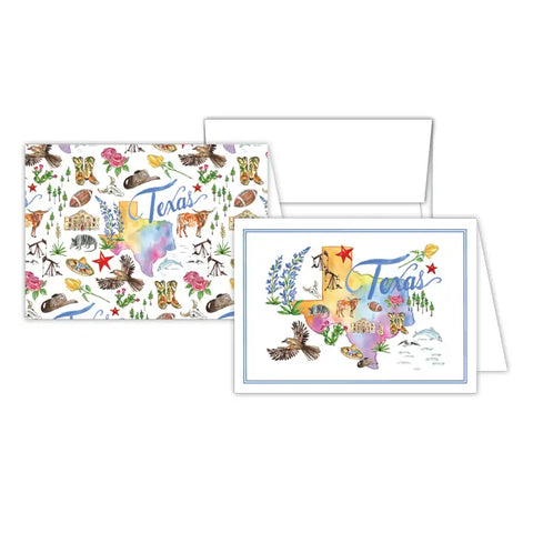 Rosanne Beck Collections - Handpainted Stationary Note Cards - Texas Icons