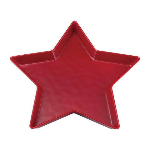 Patriotic Star Melamine Plate - Red