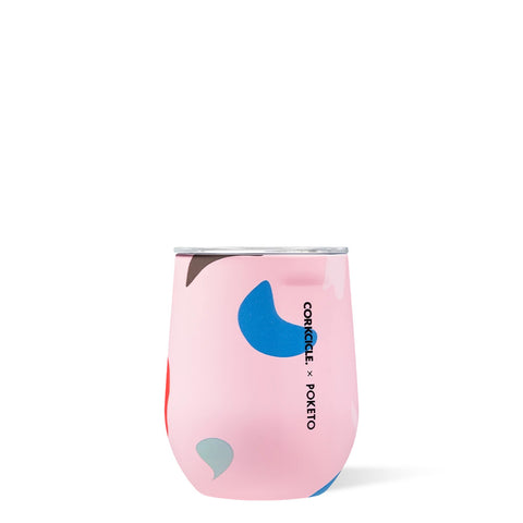 Corkcicle - Poketo Stemless Wine Tumbler - Pink Party