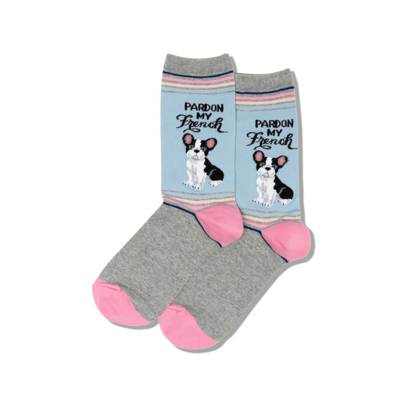 Hot Sox - Women's Socks - Pardon My French Grey Heather