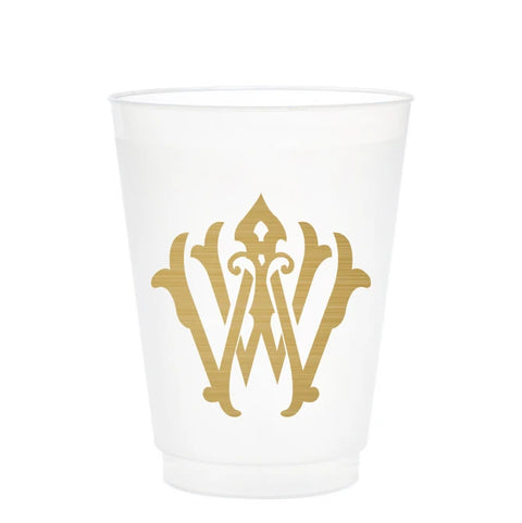 Monogrammed Frosted Cups