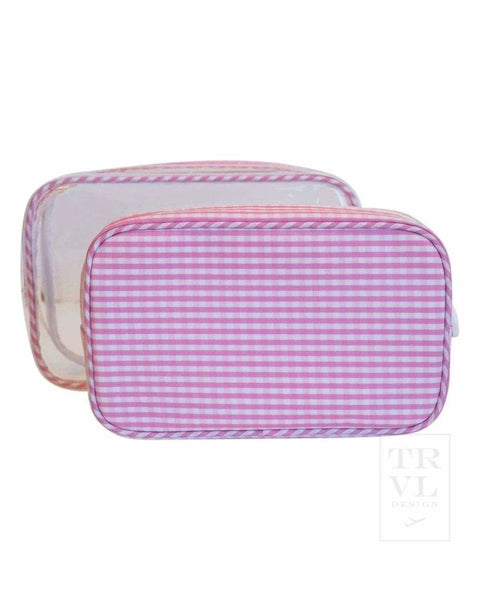 TRVL Design - Clear Duo - Pink Gingham