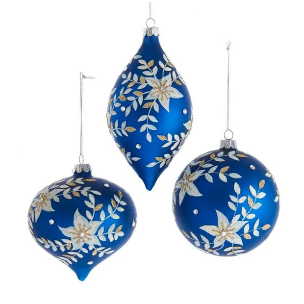 Indigo Blue Glass Ornament