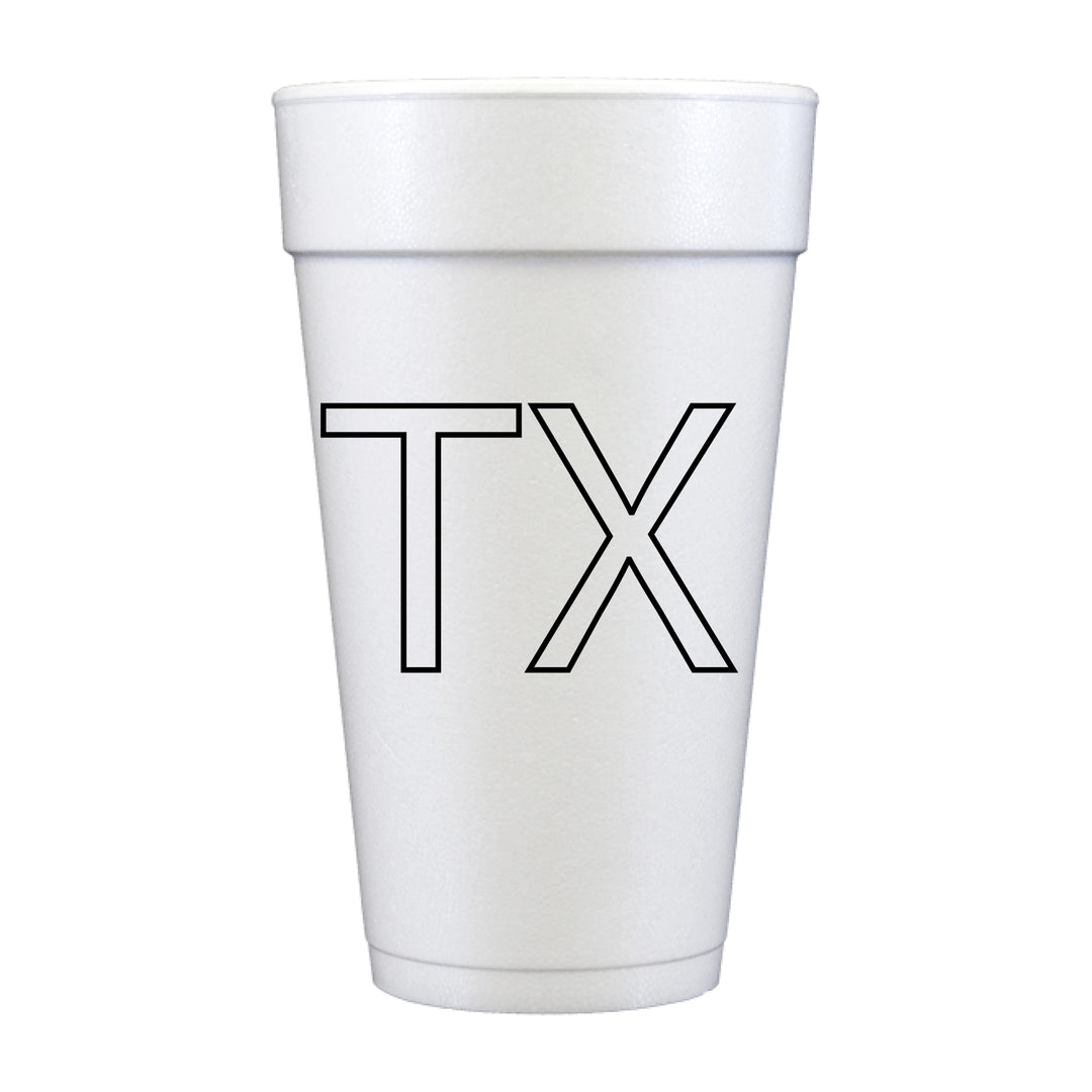 Texas Pride Southern Roadie Styrofoam Cups
