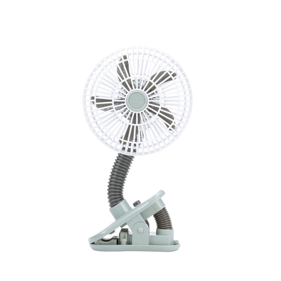O2COOL 4" Battery Powered Portable Clip Fan-Gray