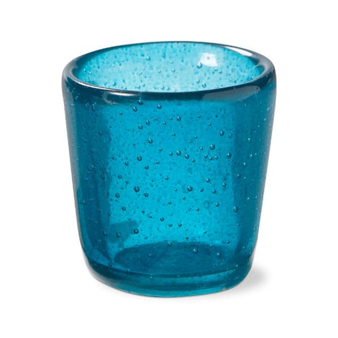 Blue Bubble Glass Tealight Holder
