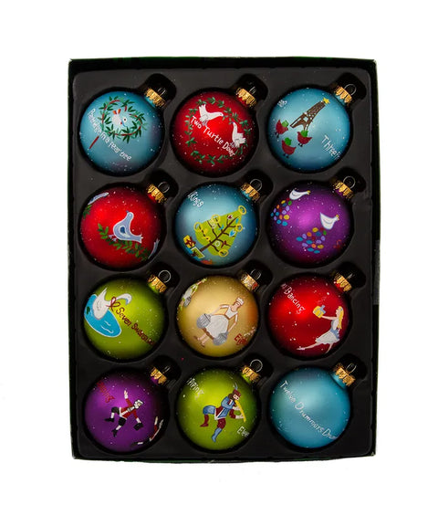 The 12 Days Of Christmas Ball Ornaments