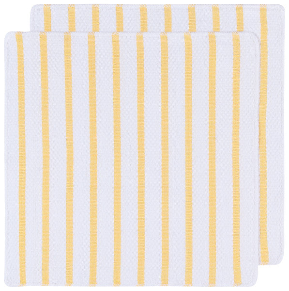 Basketweave Lemon Yellow Dishcloths