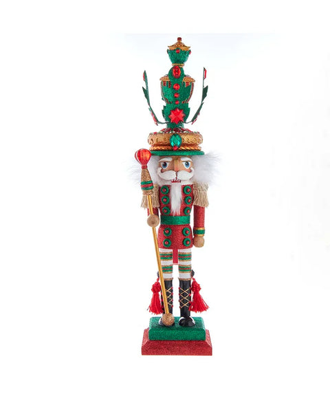 Hollywood Nutcrackers™ Red and Green Leaves Hat Nutcracker