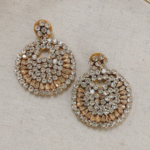 Round Crystal Earring