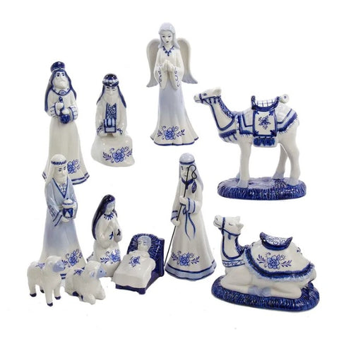Porcelain Delft Nativity Set