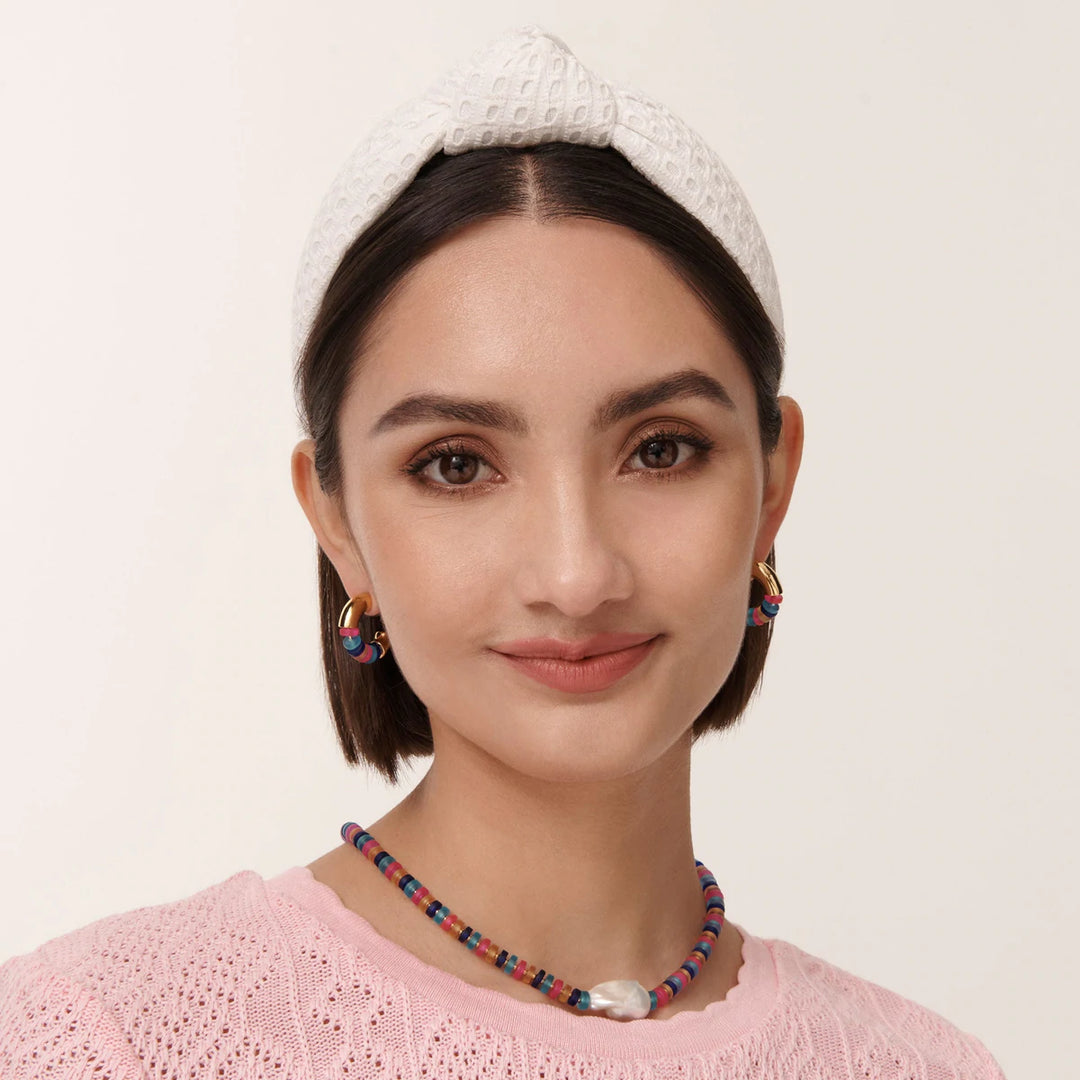 Lele Sadoughi - Bianca Eyelet Knotted Headband