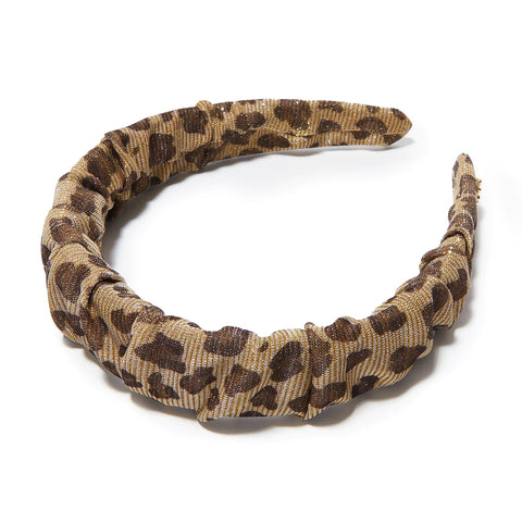 Lele Sadoughi - Lurex Kelly Headband - Glitter Leopard