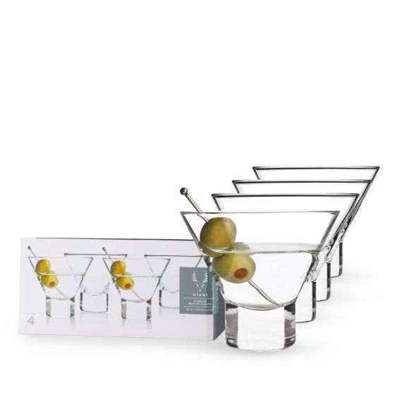 Heavy Base Crystal Martini Glass