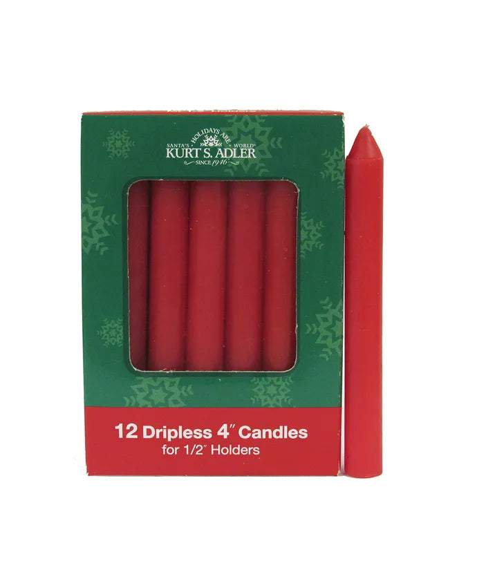 Kurt Adler Dripless Candles 12-Piece Box Set