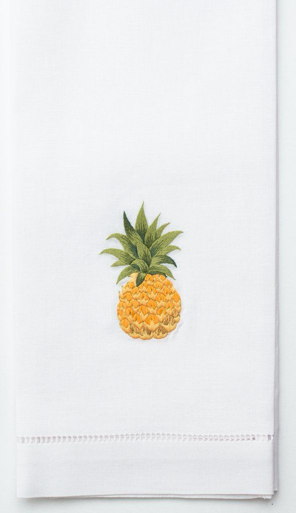 Embroidered Hand Towel - Pineapple