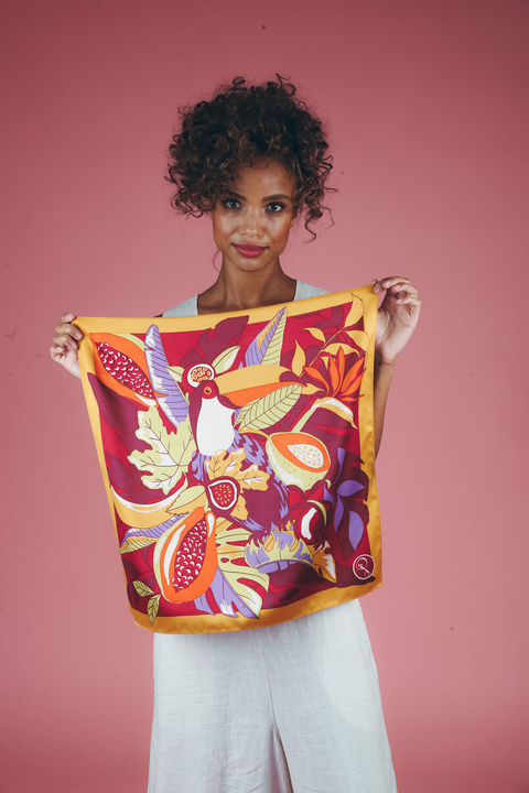 Fruity Toucan Square Scarf