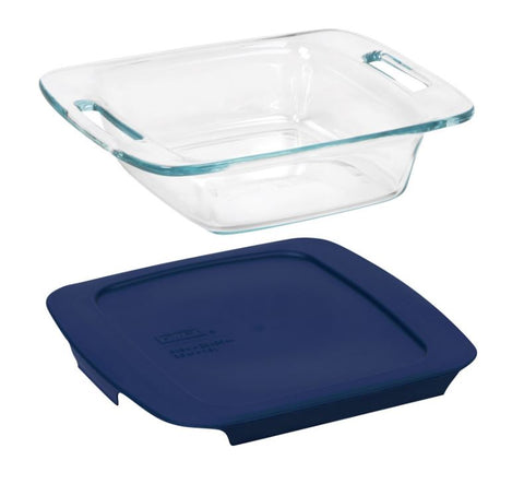 Pyrex Square Baking Dish with Lid 8 x 8 in