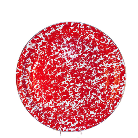 Red Swirl Medium Tray