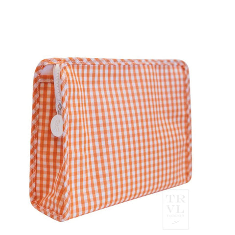TRVL Design - Roadie Medium Pouch - Orange Gingham