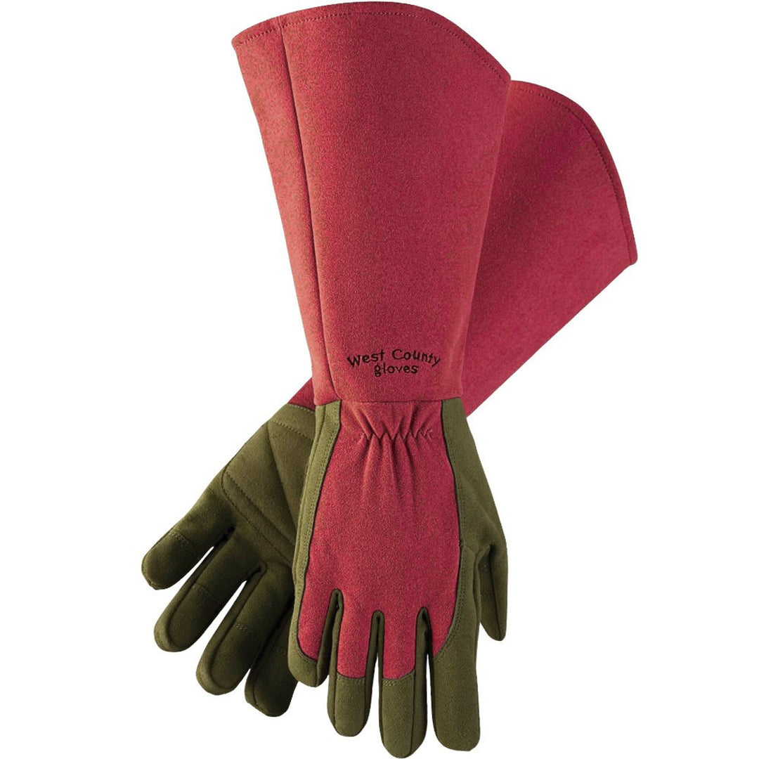 west county gardening gloves West County Gardener Gauntlet Rose Gloves – Sunset & Co