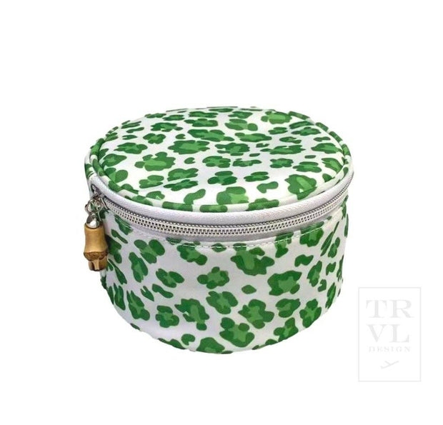 TRVL Design - Round Jewel Case - Cheetah Green