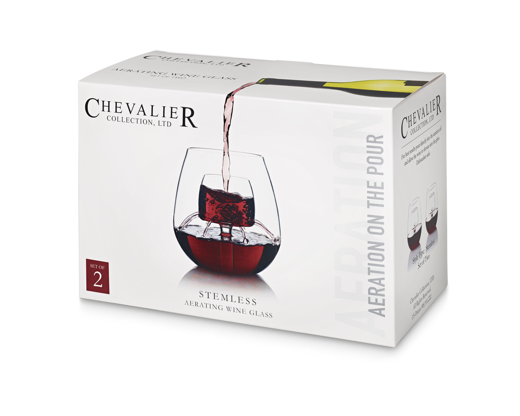 Chevalier Collection - Wine Aerating Stemless Glass Set
