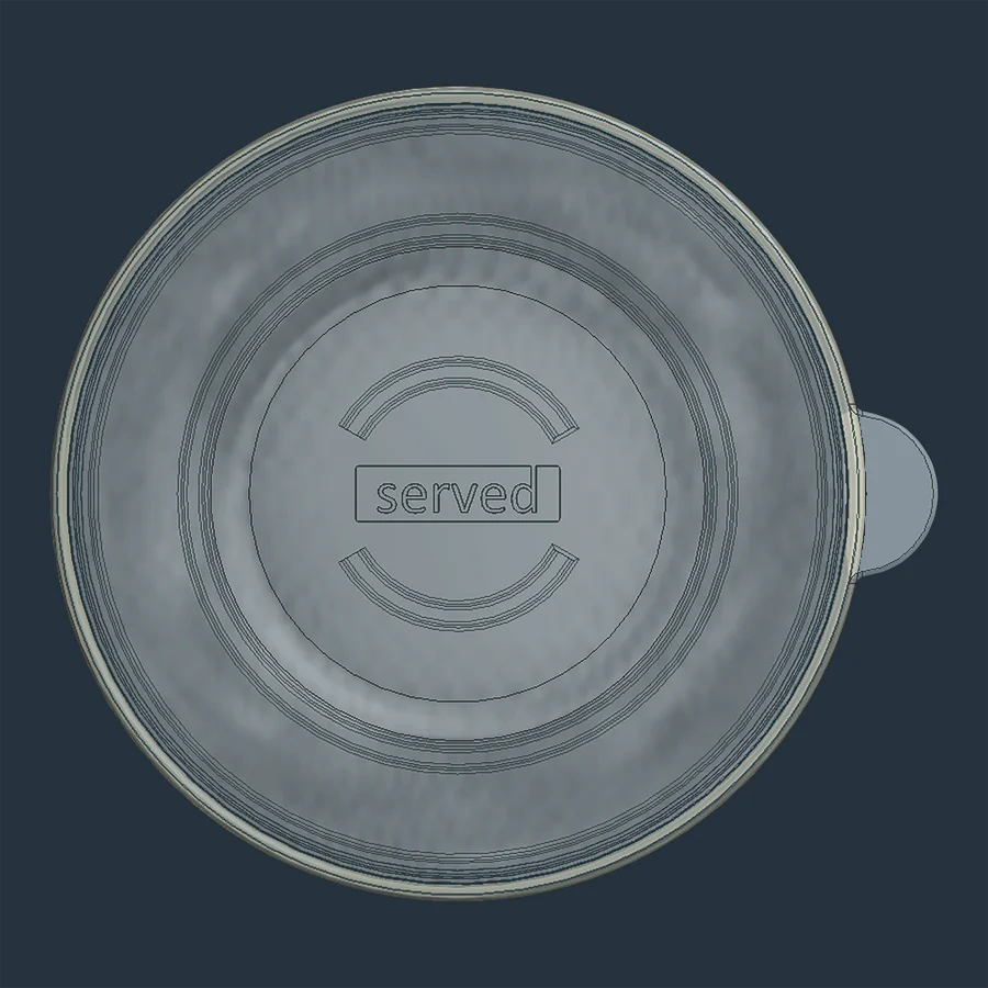 Served Vacuum-Insulated Serving Bowl White Icing