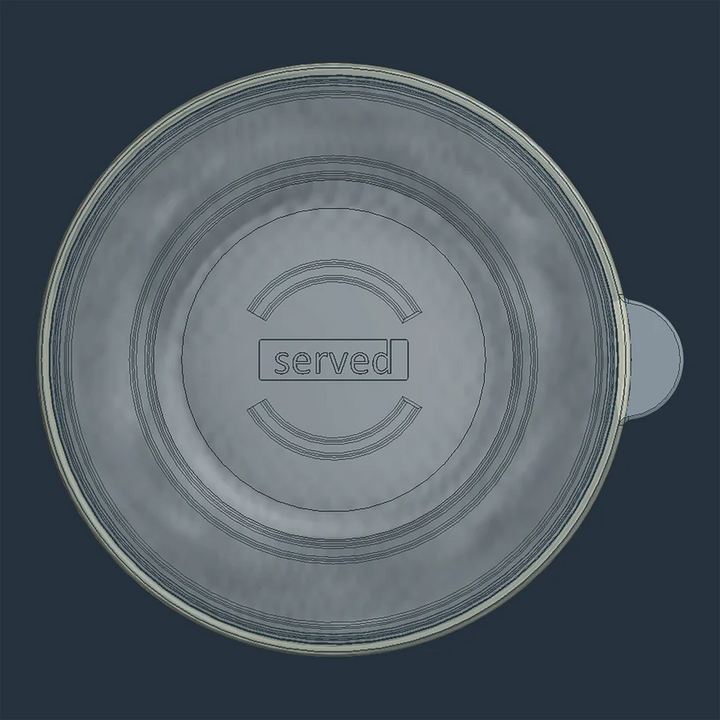 Served Vacuum-Insulated Serving Bowl White Icing