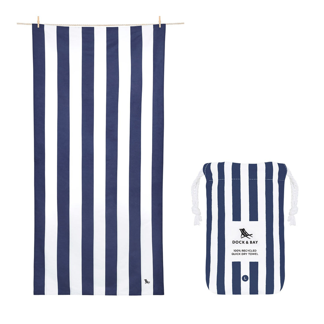 Dock & Bay - Large Quick Dry Towel - Whitsunday Blue