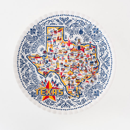 Texas Melamine Platter - 16"