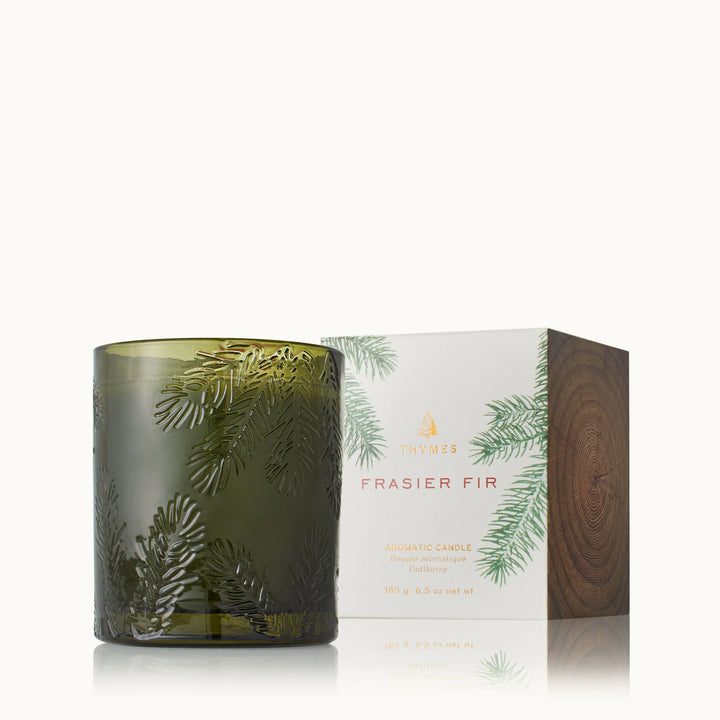 Thymes Limited Green Glass Candle Frasier Fir