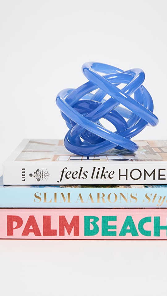 Hand Blown Glass Knot Blue