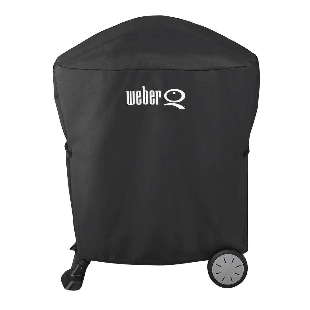 Weber Premium Grill Cover - Built For Q 100/1000/200/2000 with portable cart