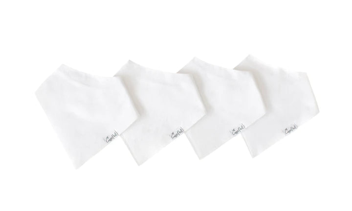 Baby Bandana Bibs White Basics