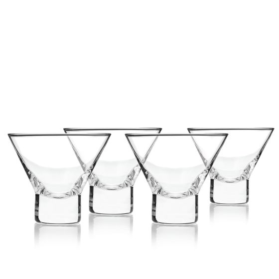 Heavy Base Crystal Martini Glass